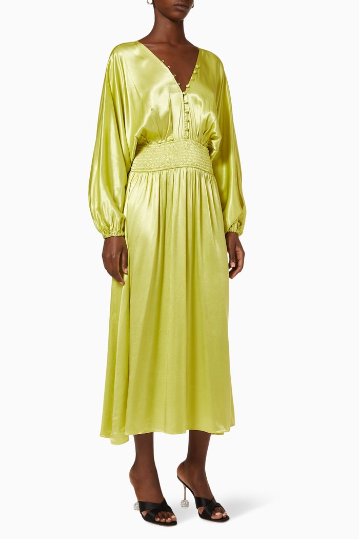 

Sporades Dress in Satin, Yellow