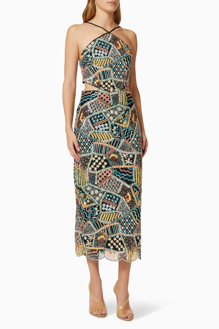 

Mauritius Dress in Sequin Mesh, Multicolour