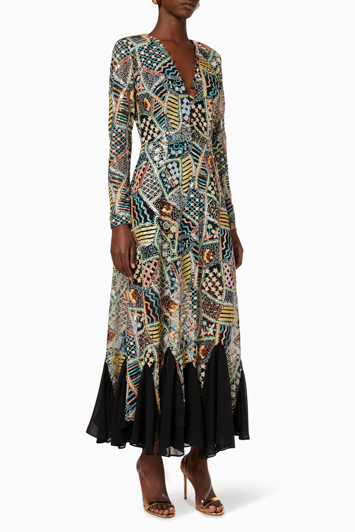 

Reunion Dress in Sequin Mesh, Multicolour