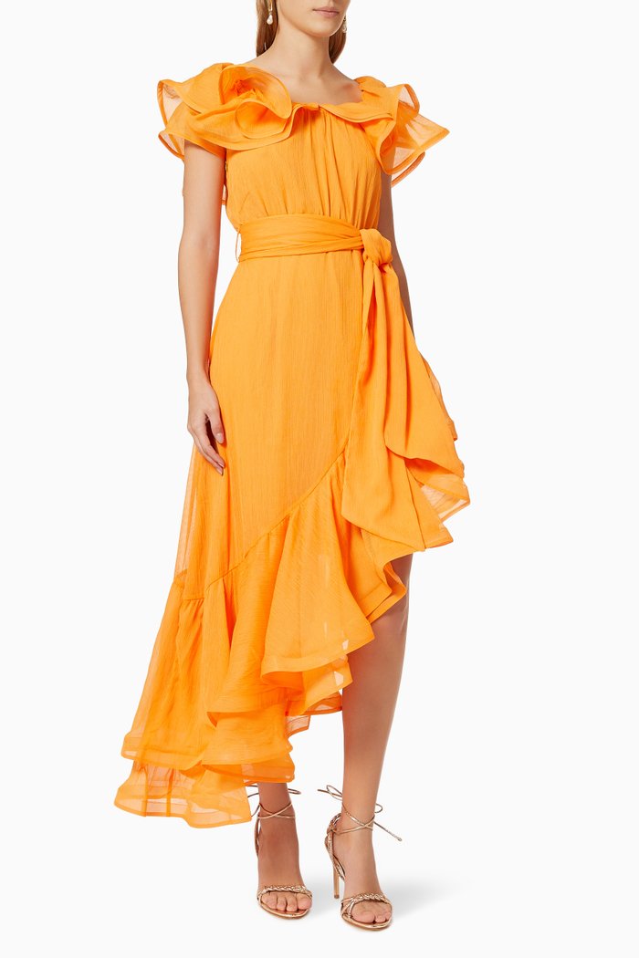 

Andaman Dress in Georgette, Orange