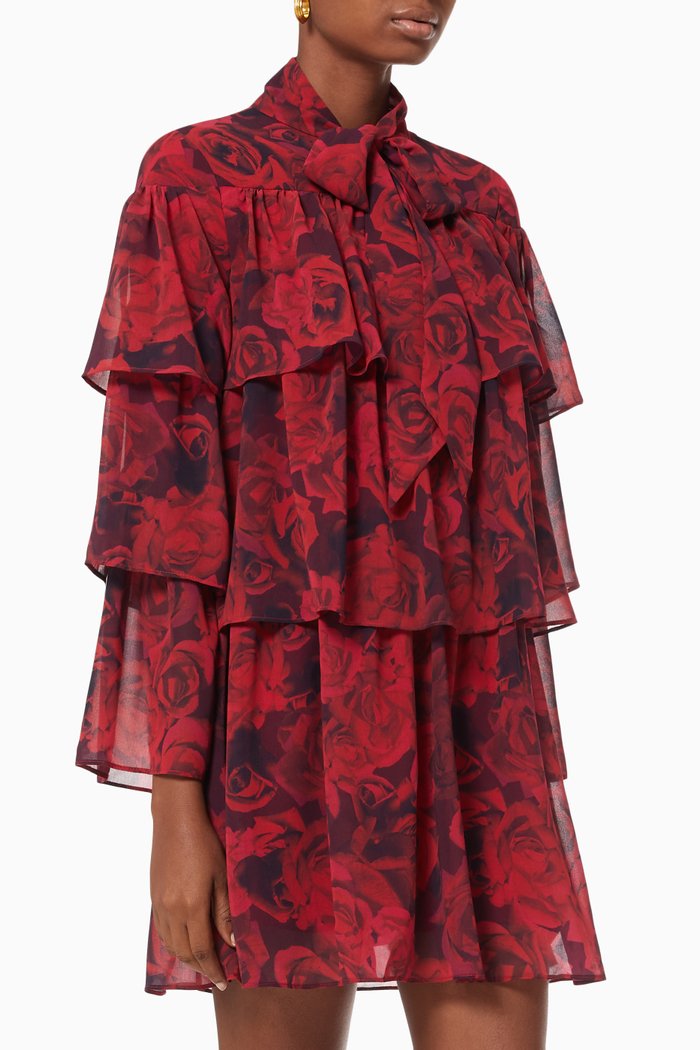 

The Rosie Dress in Georgette, Red