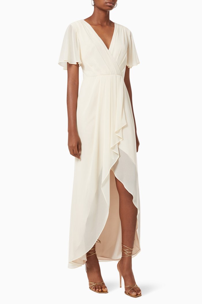 

The Artemie Wrap Dress, Neutral