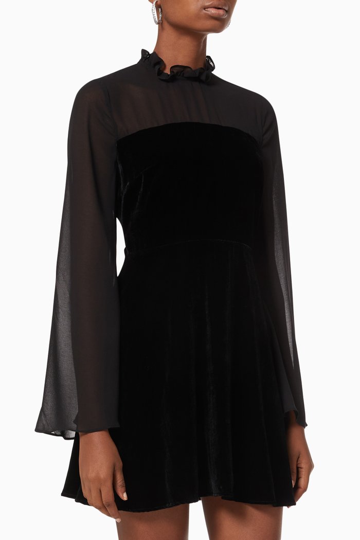 

The Leif Dress in Velvet, Black