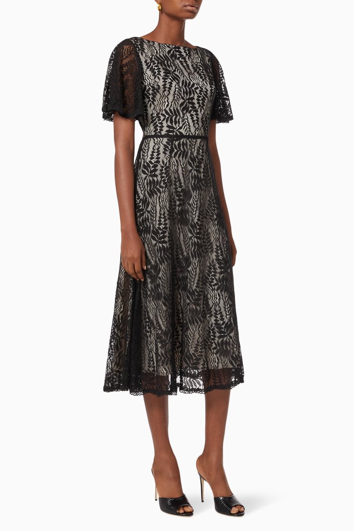 

The Raquel Dress in Lace, Black