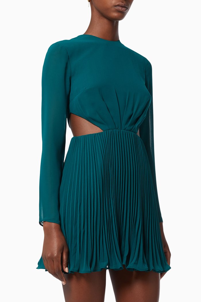 

The Fia Dress in Light Georgette, Green