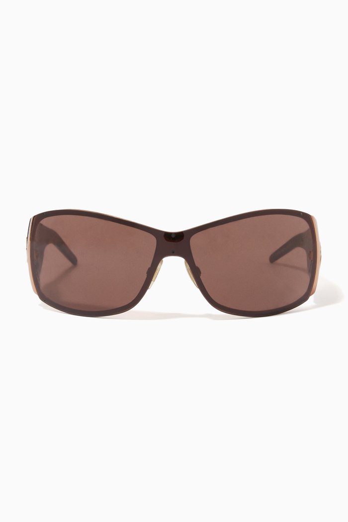 

Visor Tinted Sunglasses in Acetate, Brown
