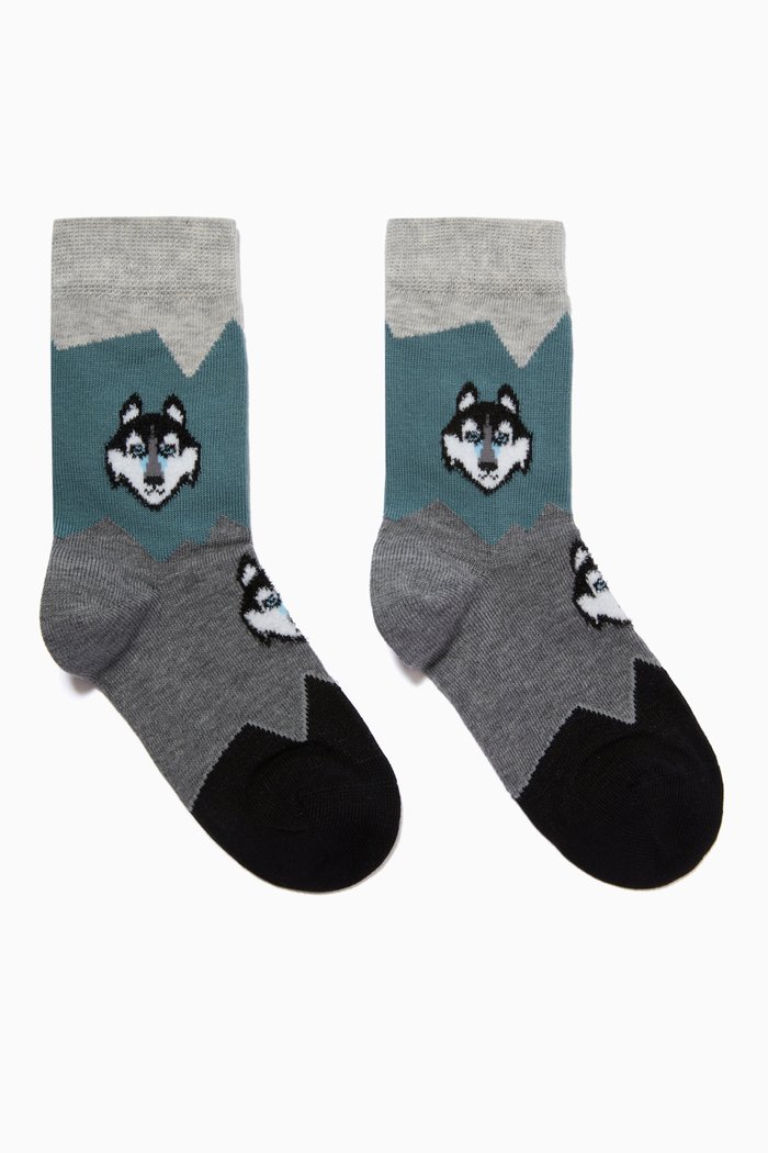 

Husky Socks in Knit, Grey