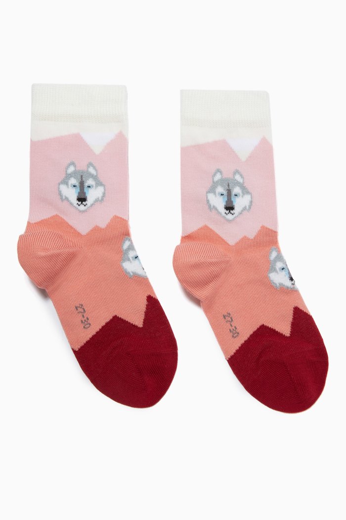

Husky Socks in Knit, Pink