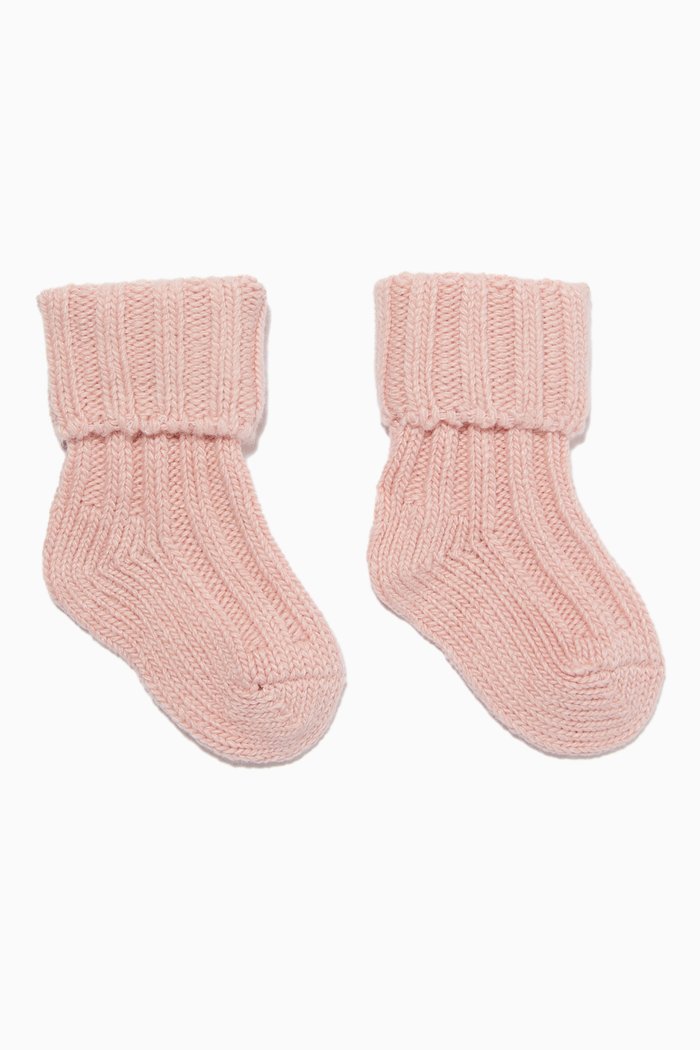 

Cosy Ribbed Socks in Knit, Pink