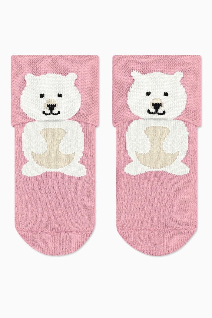 

Bear Socks in Knit, Pink
