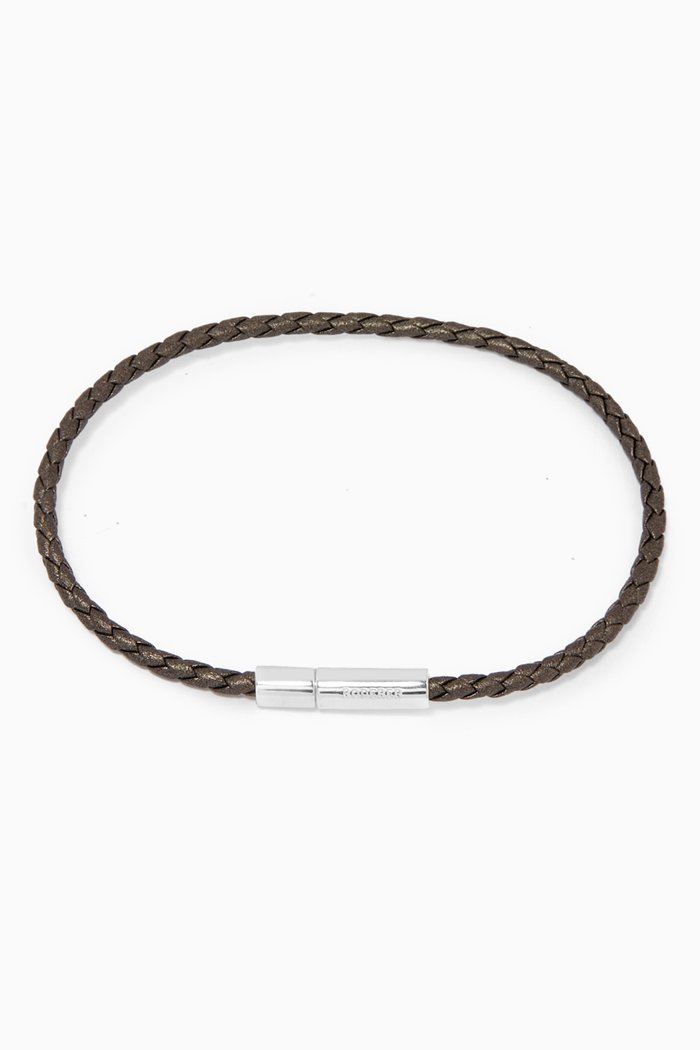 

Gianni Bracelet in Sterling Silver & Woven Leather
