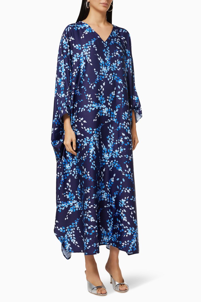 

Summer Kaftan in Silk, Blue