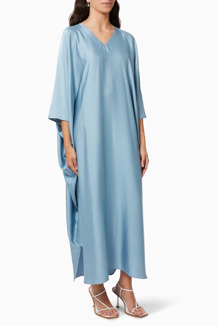 

Summer Kaftan in Silk, Blue