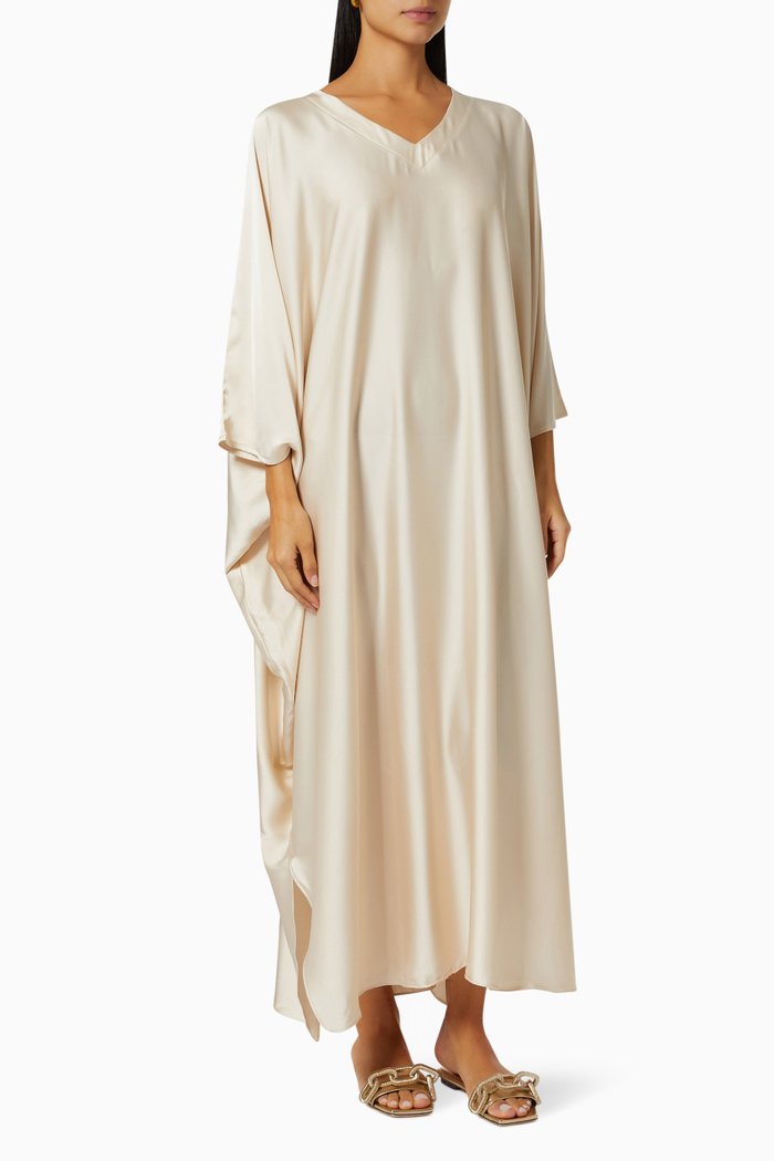 

Summer Kaftan in Silk, Neutral