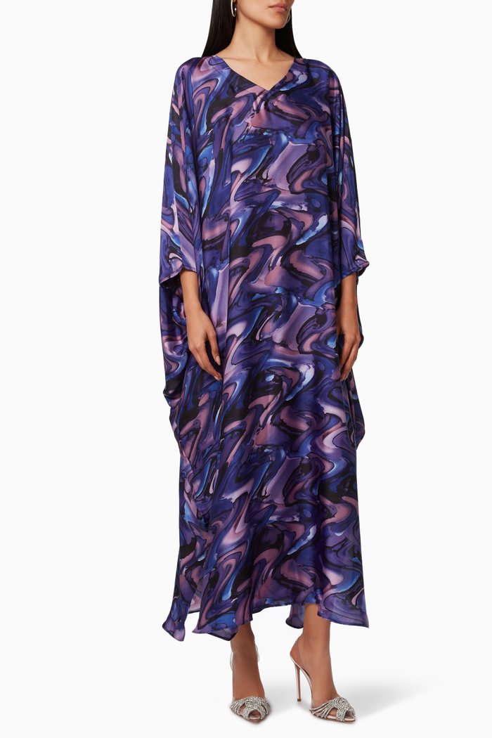

Summer Kaftan in Silk, Purple