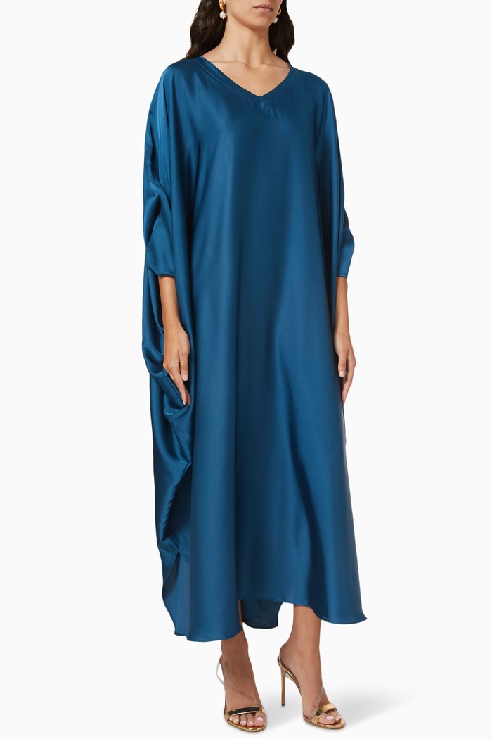 

Summer Kaftan in Silk, Blue