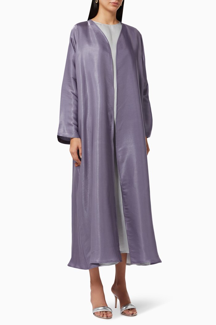 

Shimmer Bisht-style Abaya Set, Blue