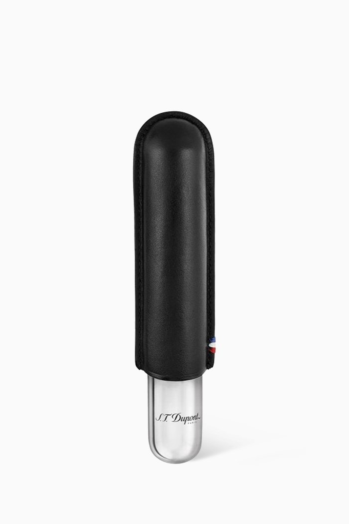 

Single Cigar Case with Metal Base, Black