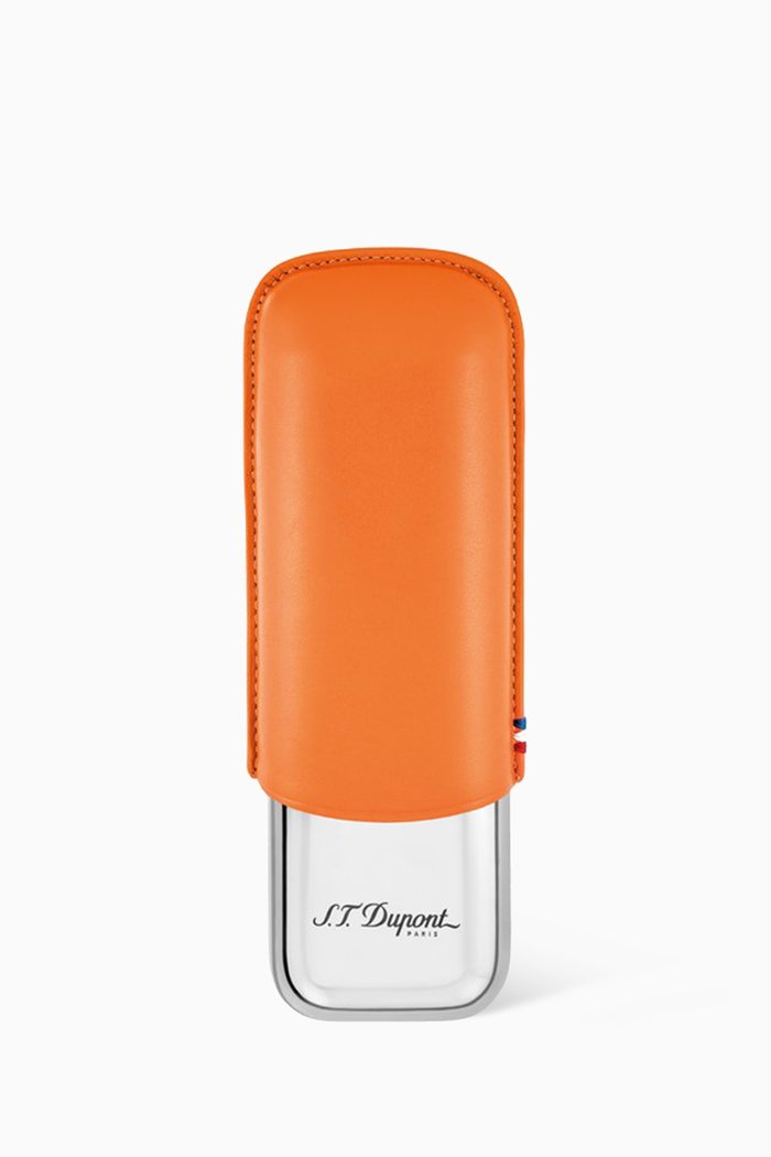 

Double Cigar Case in Leather, Orange