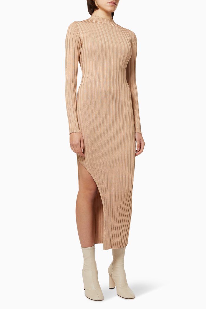 Sylvia Dress in Knit, Neutral