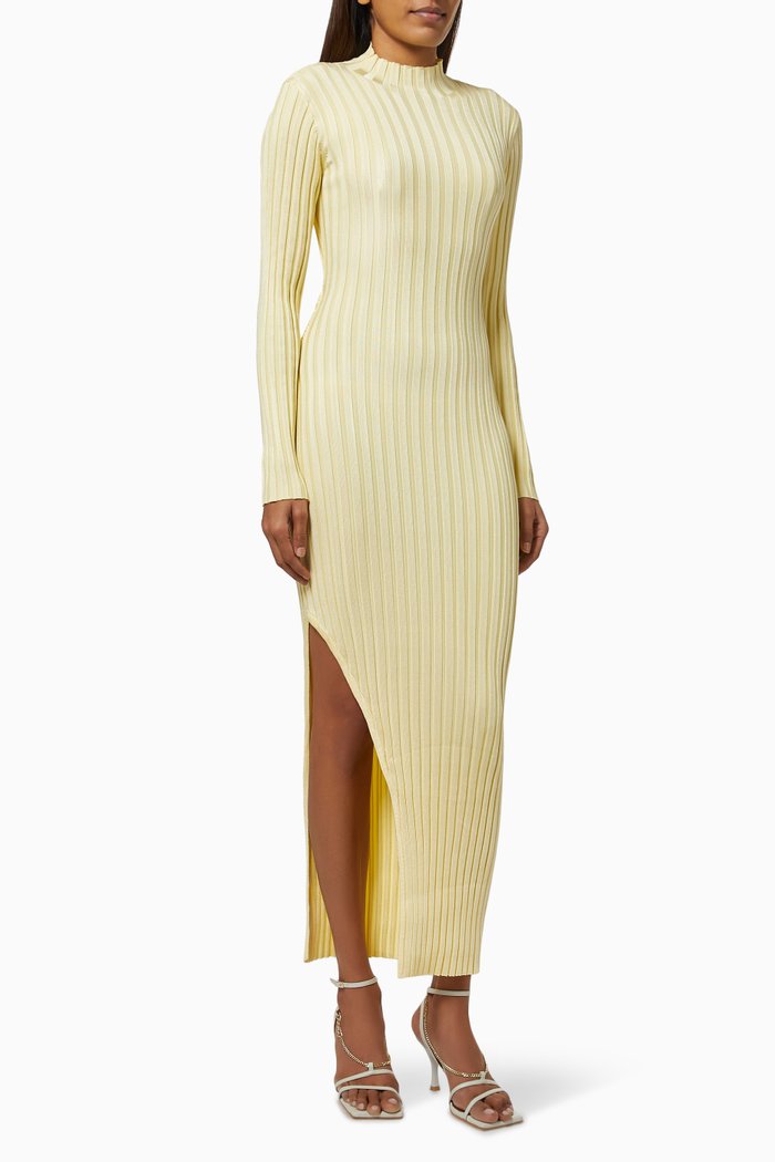 

Sylvia Dress in Knit, Yellow