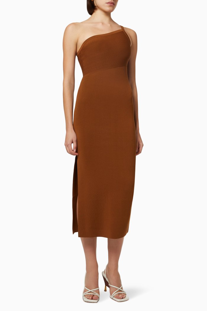 

Alicia Dress in Knit, Brown