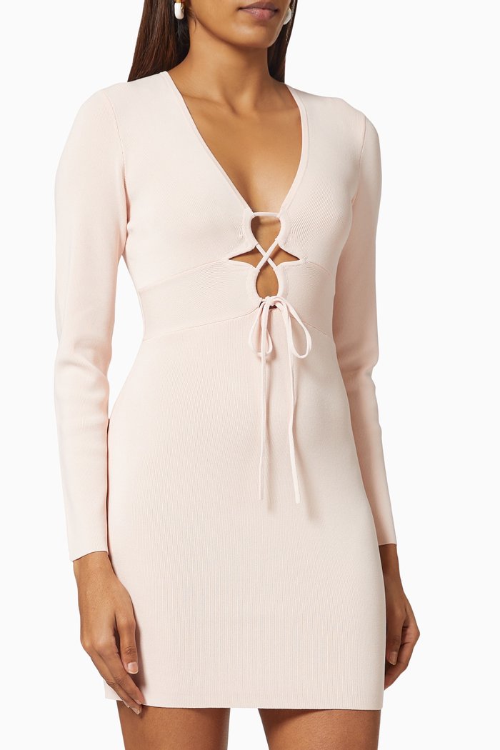 Alicia Dress in Knit, Pink