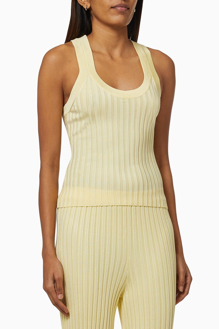 

Sasha Tank Top in Knit, Yellow