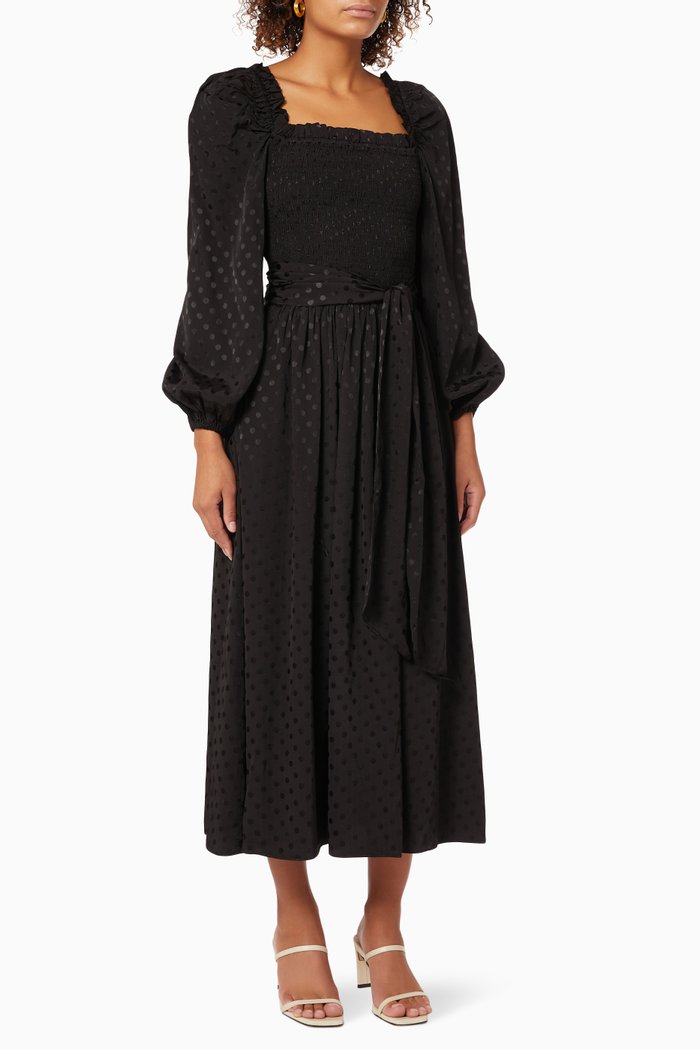 Critique Dress in Crepe, Black