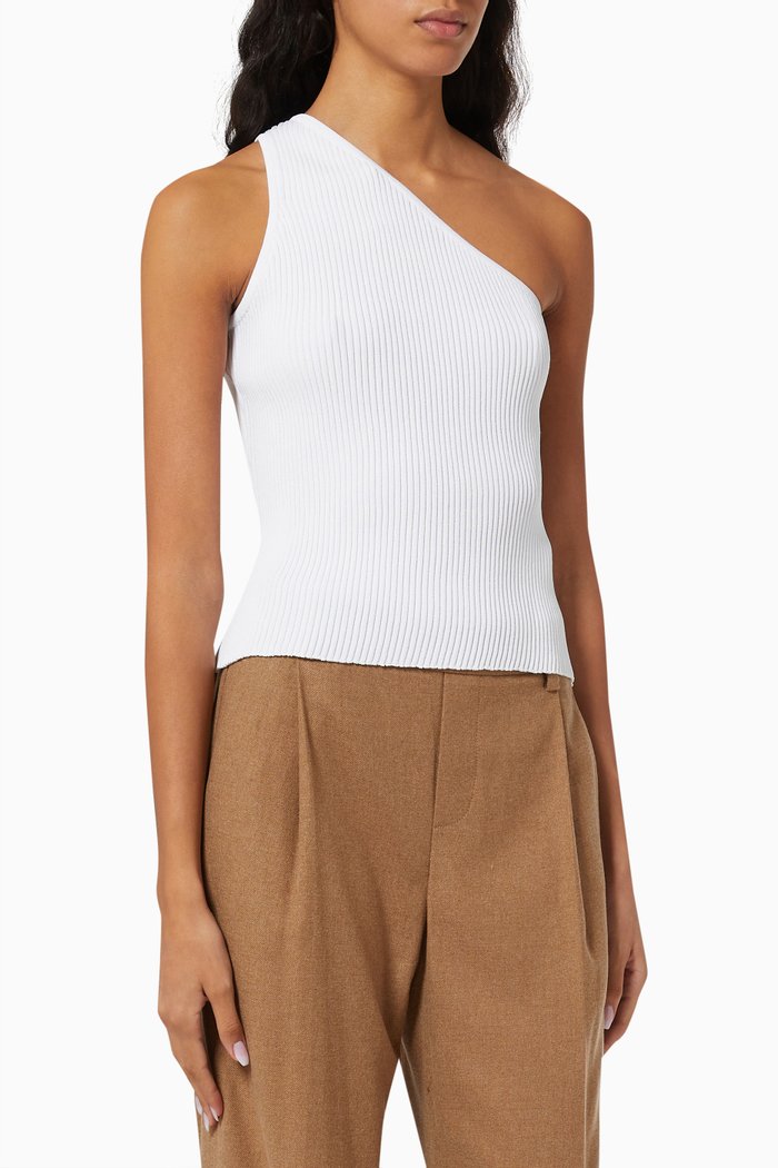 

Weaver Top in Viscose-blend Knit, White