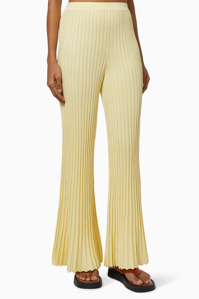 Sasha Pants in Knit, Yellow