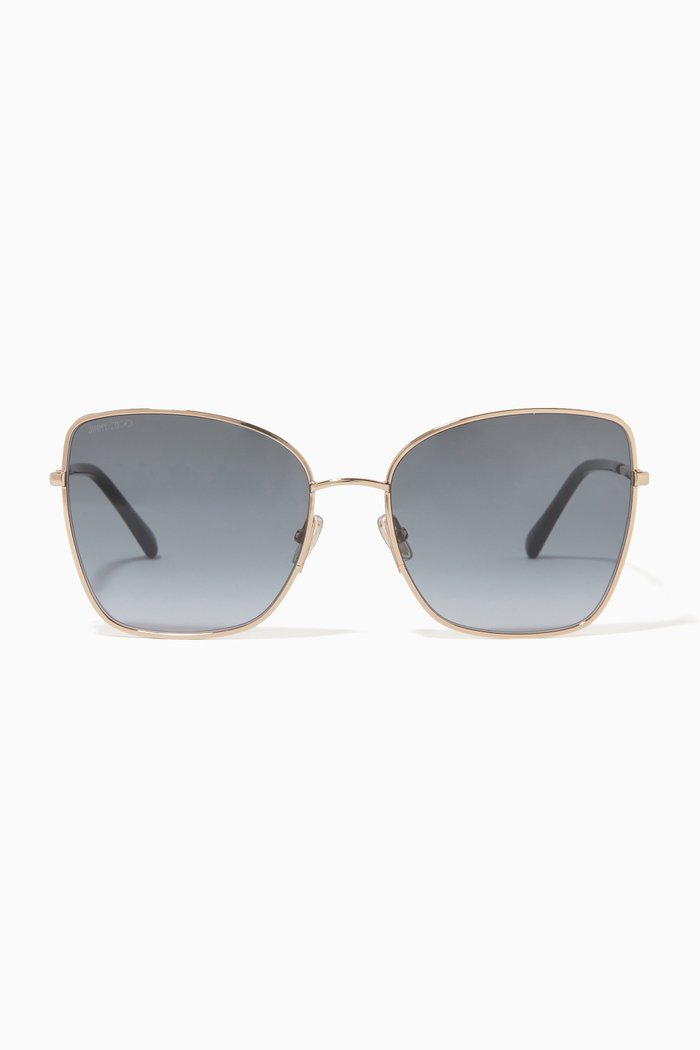 

Alexis D-frame Sunglasses in Metal, Rose gold