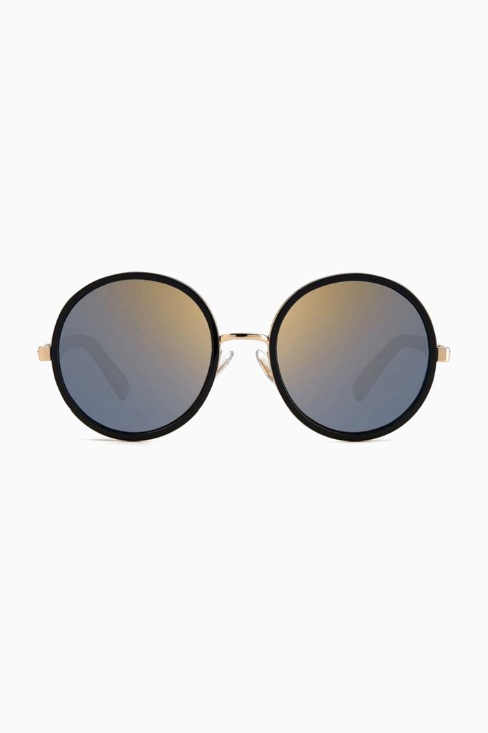 

Andie Round Sunglasses in Metal, Black