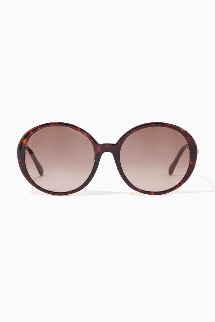

Dagna Round Sunglasses in Acetate, Brown