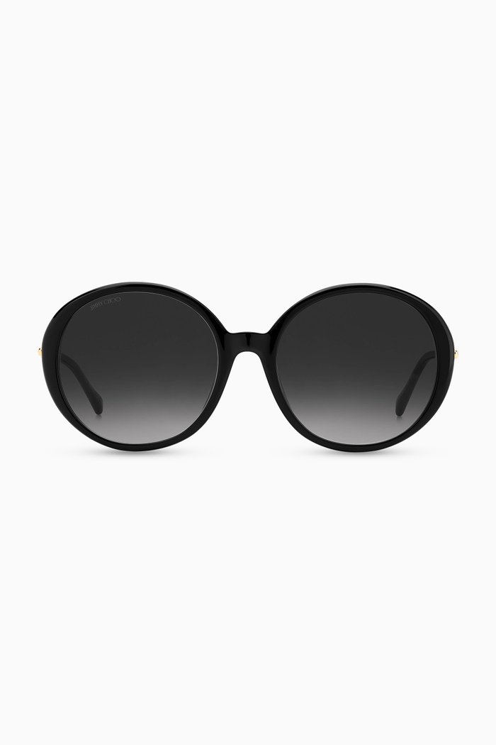 

Dagna Round Frame Sunglasses in Acetate, Black