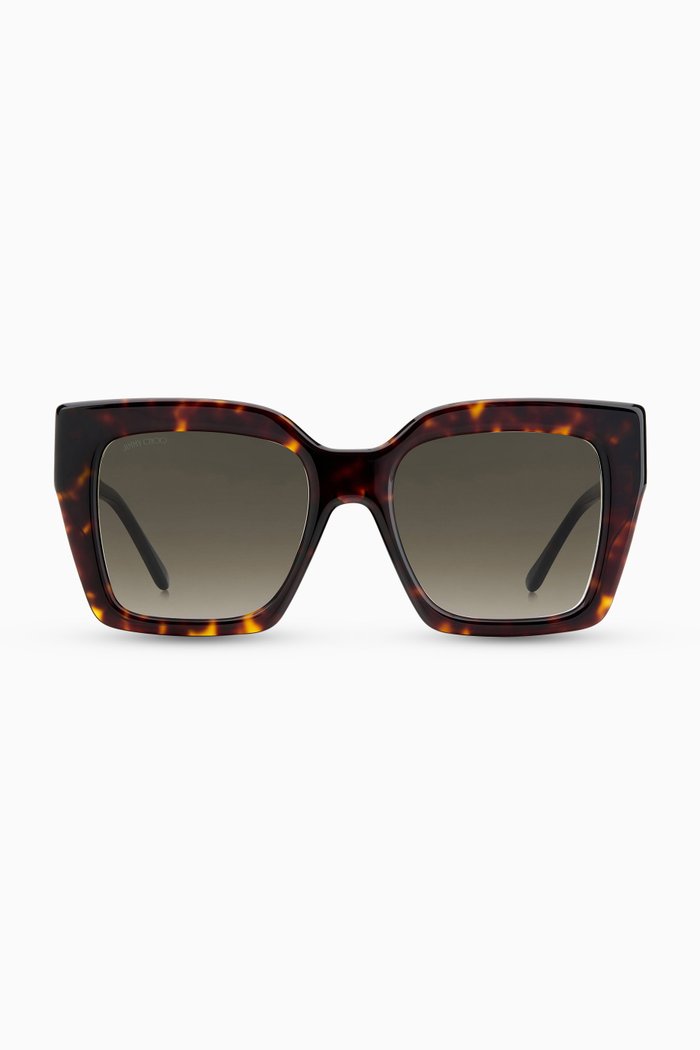 

Eleni Oversized Square Sunglasses in Acetate, Brown
