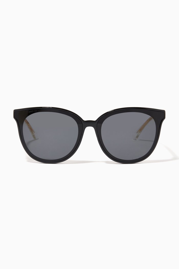 

Cat-eye Sunglasses in Acetate & Metal, Black