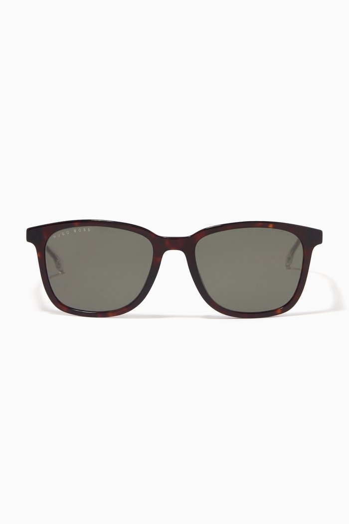

D-frame Sunglasses in Acetate, Brown