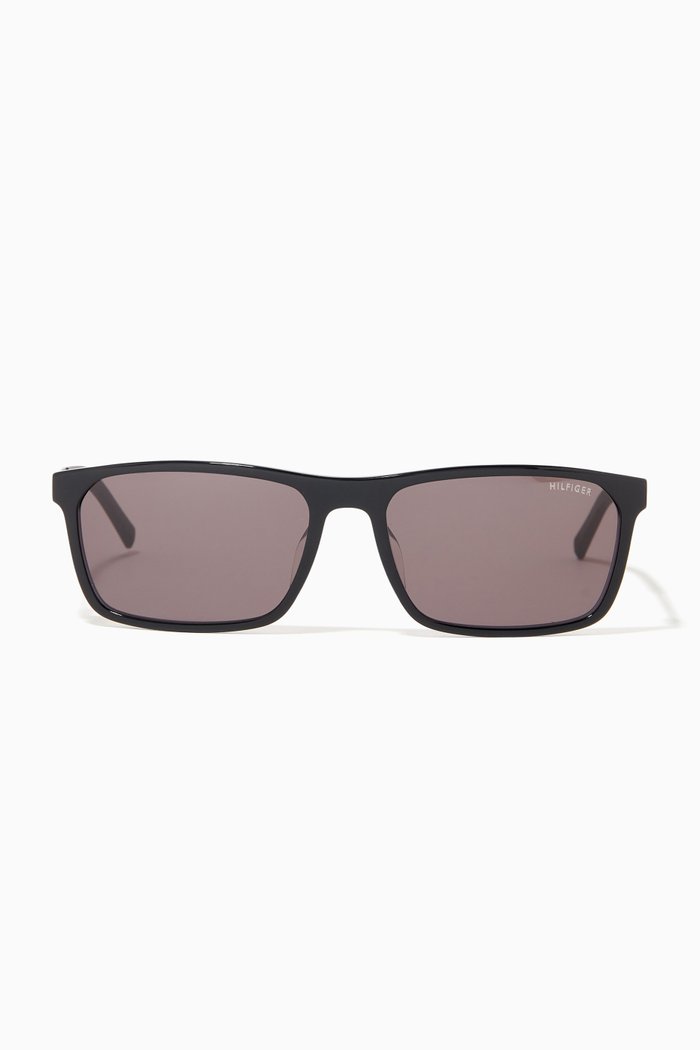 

Rectangle Sunglasses in Acetate, Black