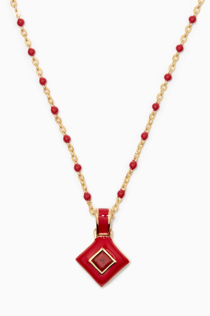 

Red Aura Root Chakra Necklace in 14kt Yellow Gold Vermeil