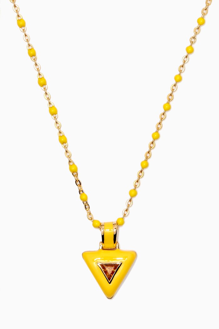 

Yellow Aura Luck Chakra Necklace in 14kt Yellow Gold Vermeil