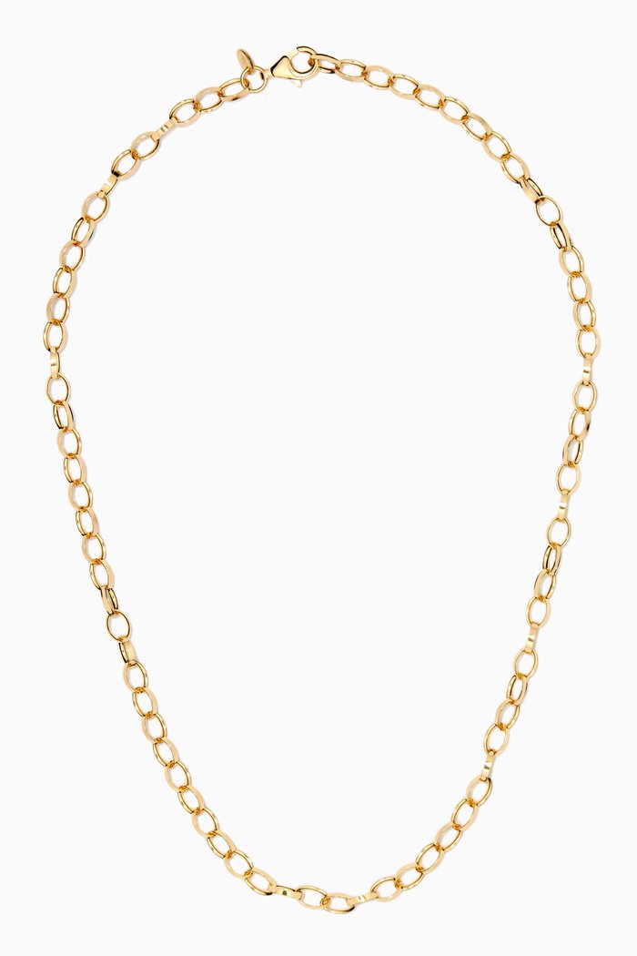 

Oval Cable Link Necklace in 14kt Yellow Gold Vermeil