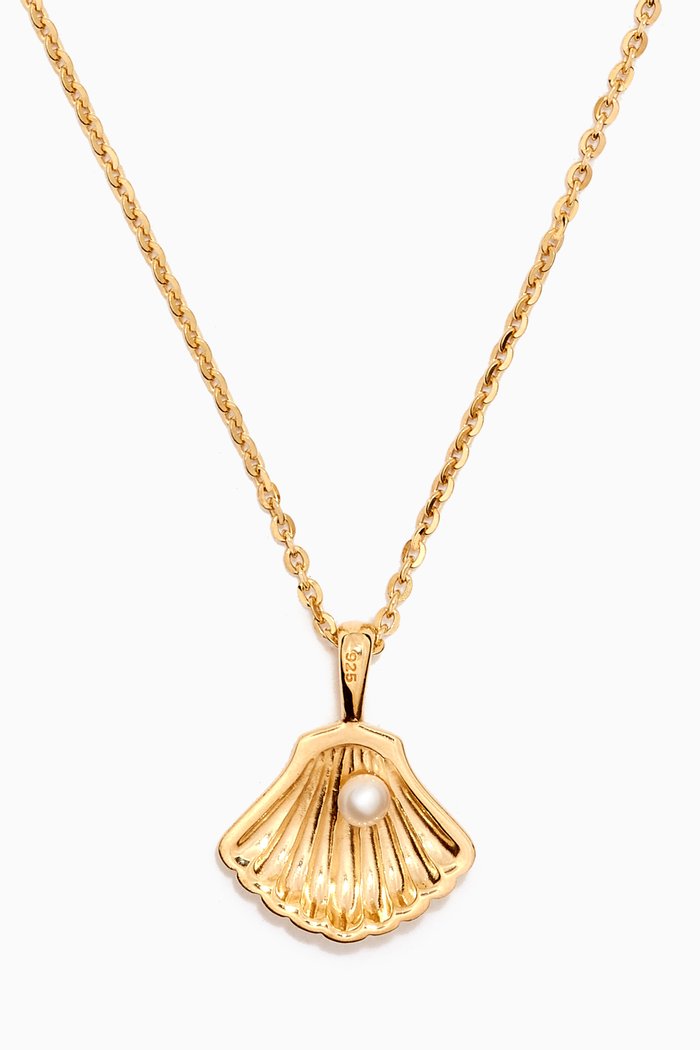 

Shell Pendant Necklace in 14kt Yellow Gold Vermeil