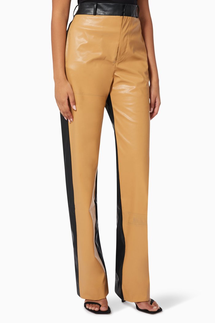 

Classic Trousers in Vegan Leather, Multicolour