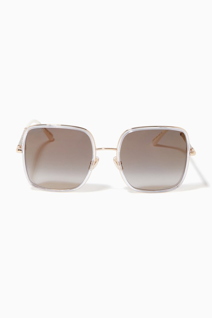 

Jayla Square Sunglasses in Metal, Rose gold