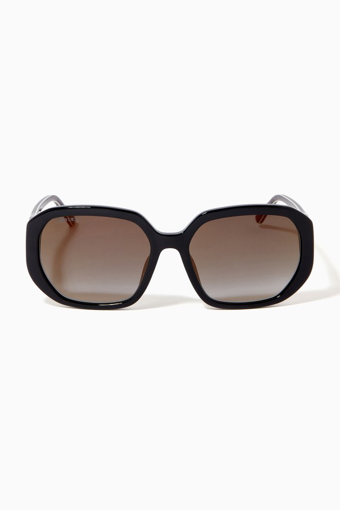 

Karly D-frame Sunglasses in Acetate, Black
