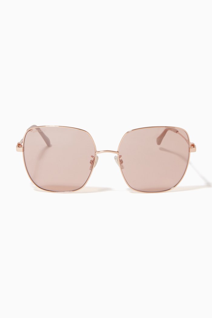 

Kori D-frame Sunglasses in Metal & Acetate, Pink