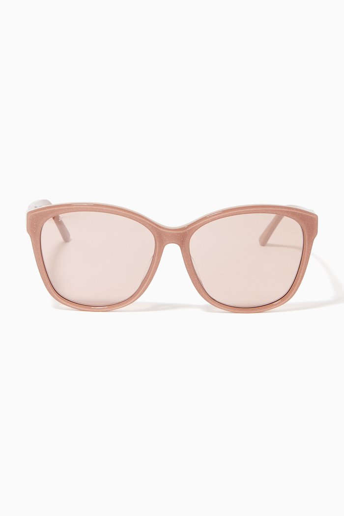 

Lidie D-frame Sunglasses in Acetate, Pink