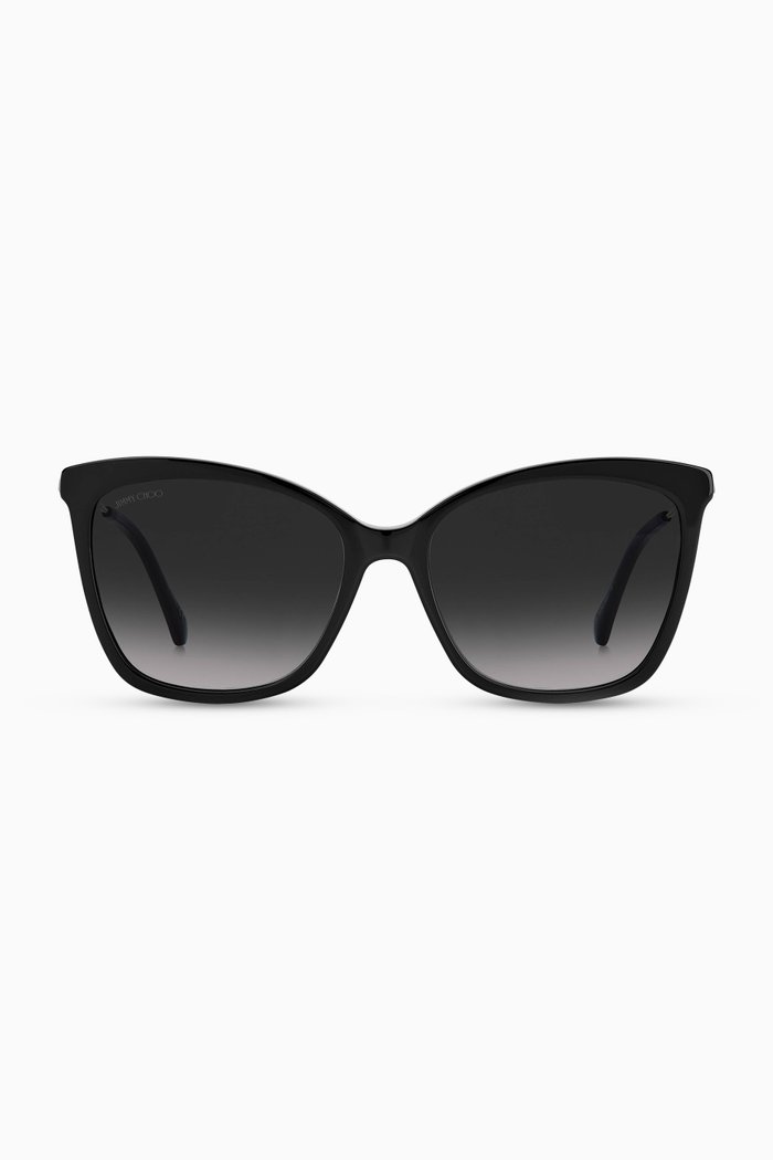 

Maci D-frame Sunglasses in Metal & Acetate, Black