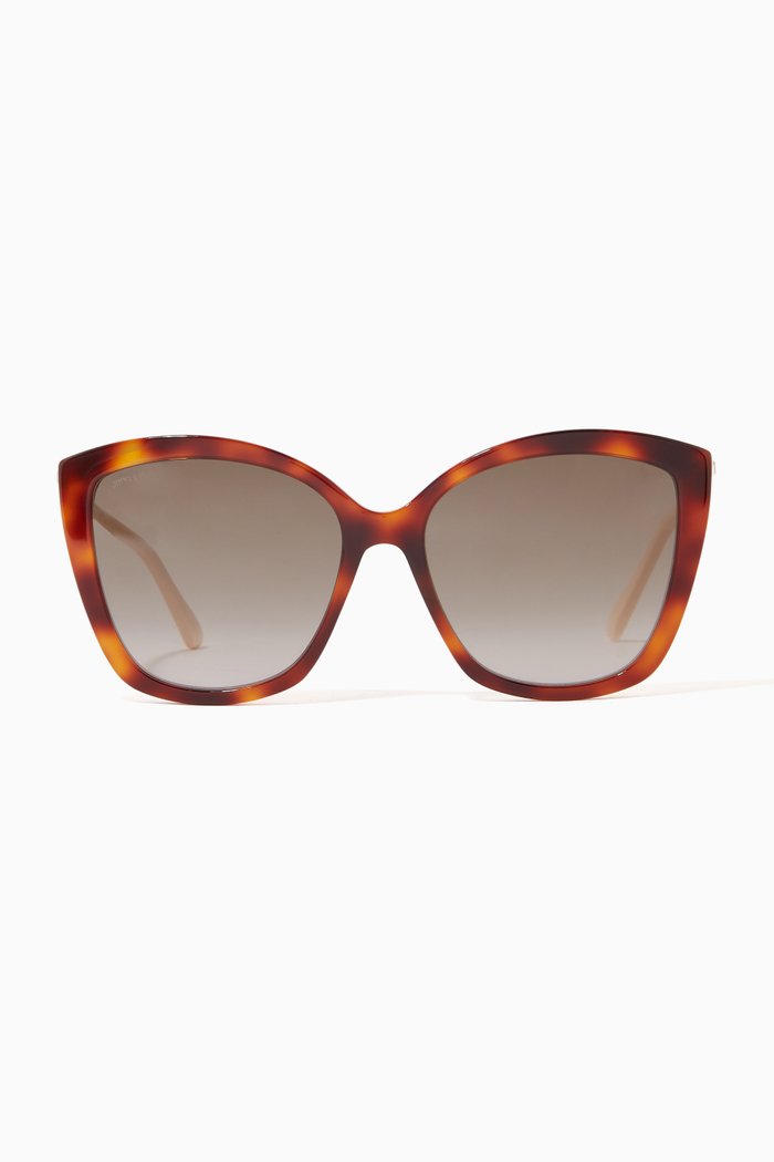 

Nat Cat-eye Sunglasses in Acetate, Brown